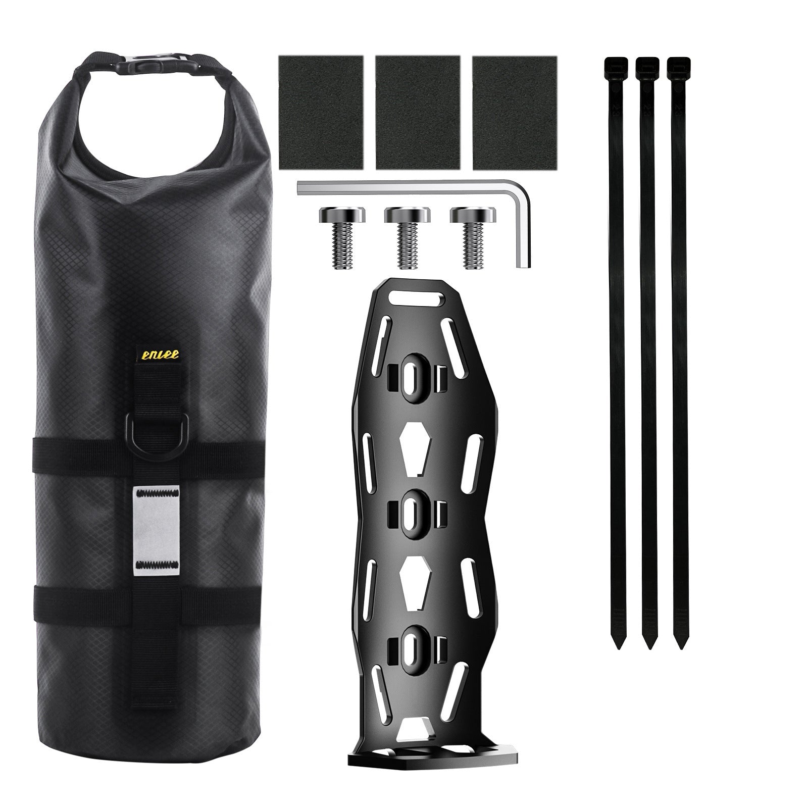 ENLEE 5L Bike Front Frame Bag+Fixed Base Waterproof TPU Composite Cloth Bike Accessories Pouch Storage ENLEE 5L Bike Front Frame Bag+Fixed Base Waterproof TPU Composite Cloth Bike Accessories Pouch Storage